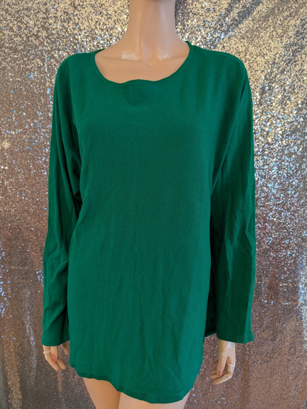Michael Kors Emerald Green Lightweight Knit Pullover Sweater - Fits like Large